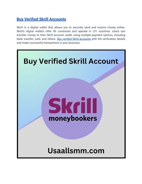 PPT - Buy Verified Skrill Accounts – 100% ( Personal And Business ...