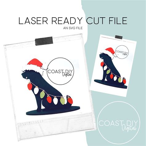 Santa Dog With Lights SVG Digital Download | Dog Decor | Christmas ...
