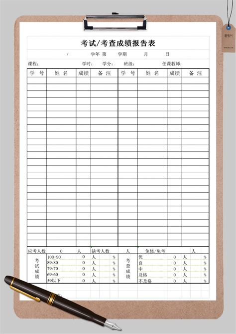 学生成绩报告单成绩表设计EXCEL模板-二哈办公