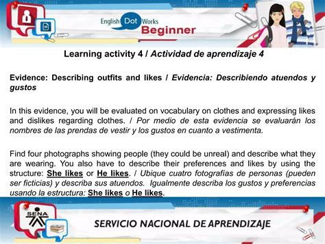 English Does Work Beginners - Describing outfits and likes.ppt