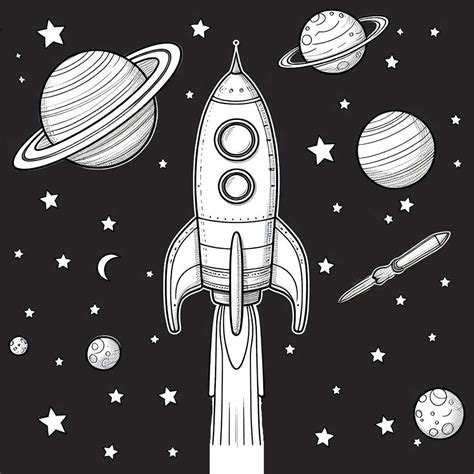 Space Coloring Pages 的图像结果