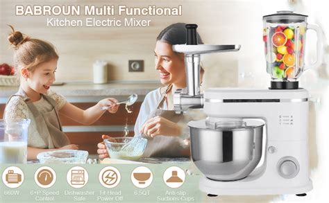 Buy Mokshith Food Processor Mixer, 3 In 1 Stand Mixer 6 Speed ...
