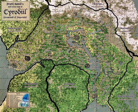 T.E.S. IV Cyrodiil Map | Map, Landscape, Fantasy world