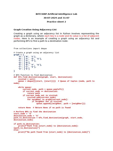 Image result for A Level Computer Science Graph BFS Trace Table