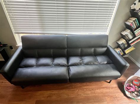 Leather Fold Out Futon - Futons - Portland, Oregon | Facebook Marketplace