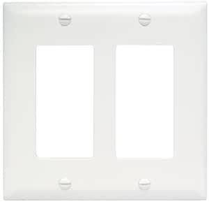Pass & Seymour TP262W Trade Master Wall Plate 2 Gang 2 Decorator, White ...