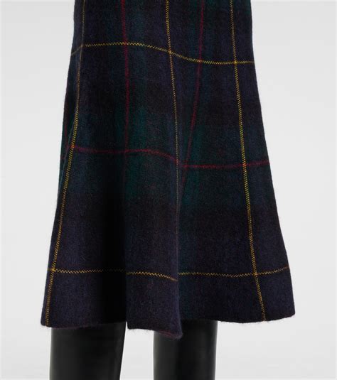 Plaid midi skirt in blue - Polo Ralph Lauren | Mytheresa