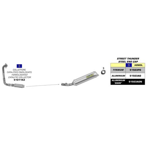 Arrow Aluminium Street Thunder Steel End Cap Full System For Yamaha Yzf ...