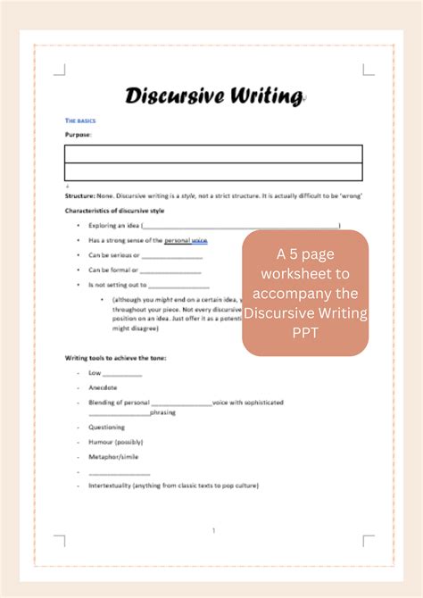 Image result for Discursive Writing Workbook
