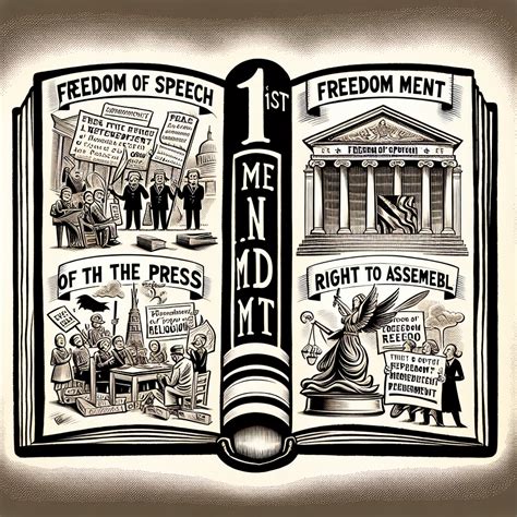 political cartoon about the 1st amendment Blank Template - Imgflip