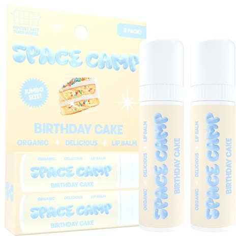Amazon.com : Space Camp Wellness Jumbo Lip Balm - Birthday Cake Organic ...