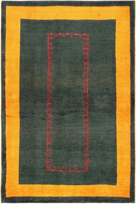 Tribal Collection Hand-Knotted Lamb's Wool Area Rug- 3' 4" x 5' 1" In ...