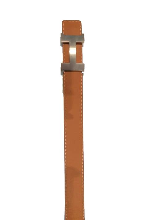 Hermes Tan/Brown Leather Reversible Belt