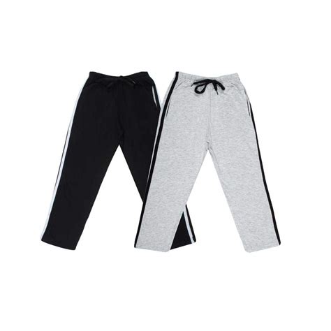 Tik Tok Wears Kid's Boy's & Girl's Track Pant Pack of 2 (Black & Grey ...