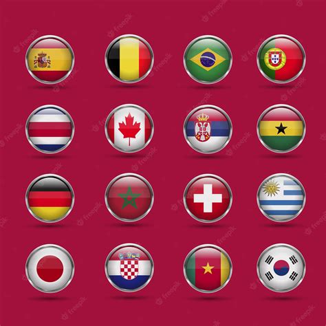 Premium Vector | Different set models of editable country flags vector