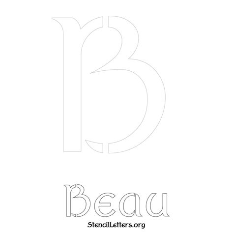 Beau Free Printable Name Stencils with 6 Unique Typography Styles and ...