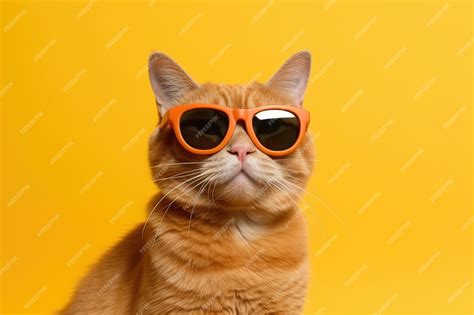 Premium Photo | A cat wearing sunglasses that says'cat'on it