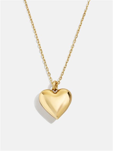 Puffy Heart 18K Gold Custom Pendant Necklace - Gold | Puffy heart ...