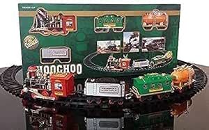 Buy Choo Choo Classical Train Toy Set Emits Real Smoke with Light and ...