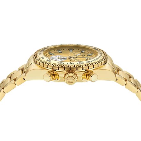 Versace Versace Chrono 44 mm Gold Dial Men Watch- VE9K01324 – Only Watches