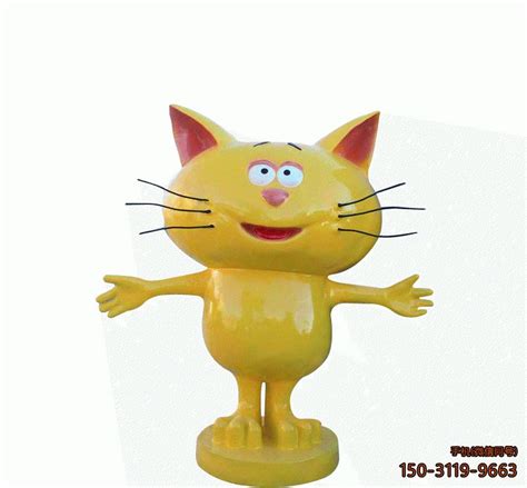 玻璃钢小猫_幼儿园动物小猫雕塑_厂家图片价格-玉海雕塑
