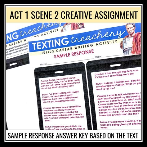 Julius Caesar Writing Assignment - Brutus & Cassius Scene in Text Mess ...