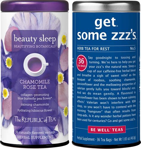 Amazon.com : The Republic of Tea – Sleepytime Herbal Teas - Beauty Sleep and Get Some ZZZ’s Tea ...