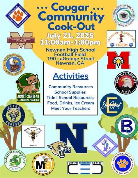 Cougar Community Cookout, Newnan High School Drake Stadium, 21 July ...