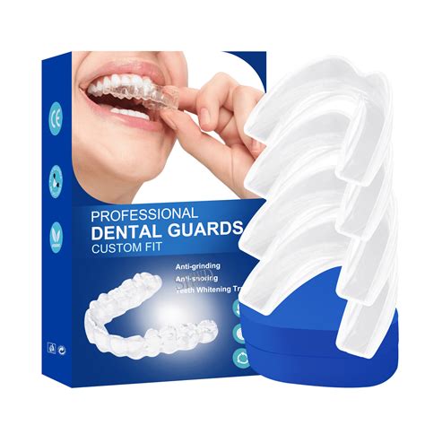 Professional Dental Mouth Guard for Nighttime Teeth Clenching, Moldable Set with Hygiene Case ...