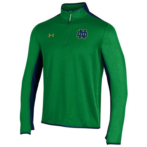 Under Armour Notre Dame Fighting Irish Kelly Green Quarter-Zip Pullover ...