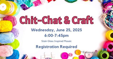 Chit-Chat & Craft Adult Craft Night: Stained Glass Inspired Mosaic ...