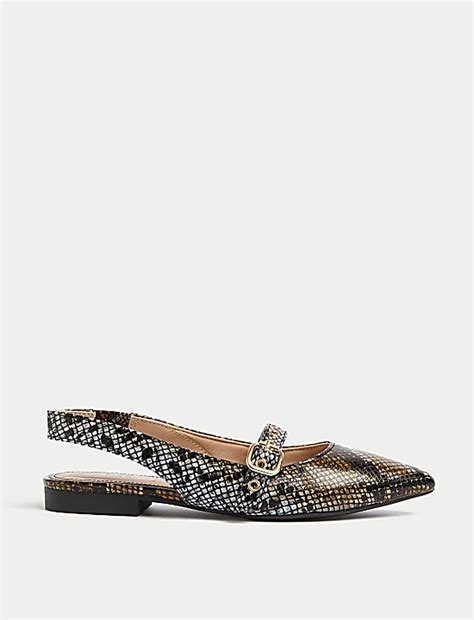 Buy Croc Buckle Pointed Slingback Shoes at Marks & Spencer