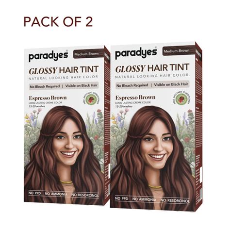 Buy Now Paradyes Espresso Brown Hair Tint | Glossy, Natural Look - No ...