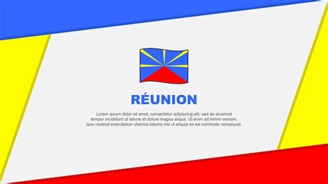 Reunion Flag Abstract Background Design Template Reunion Independence ...
