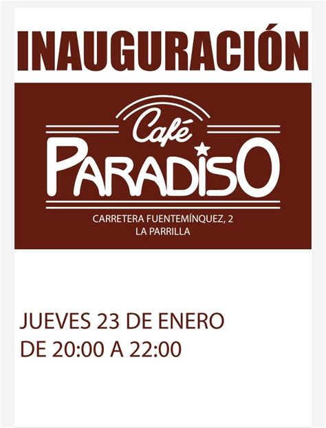 Inauguración "café Paradiso"