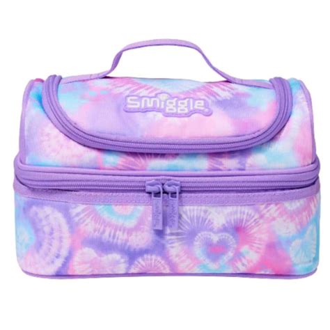 Heart Smiggle Double Decker Lunchbag Lilac | The Write Stuff