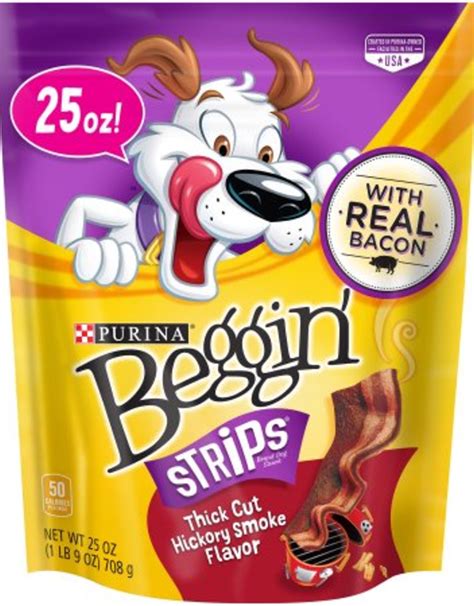 Nestle Purina Purina Beggin' Strips Dog Treats Thick Cut Hickory 25 oz ...