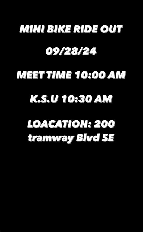 28th MINI BIKE RIDE OUT , Smith's Food and Drug (200 Tramway Blvd Se ...