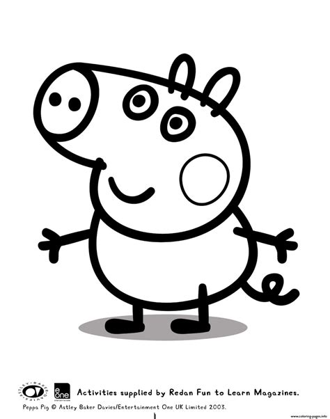 George Peppa Pig Coloring page Printable
