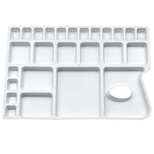 KRAFTMASTERS Large Rectangle Shape Plastic Colour Mixing Palette with ...