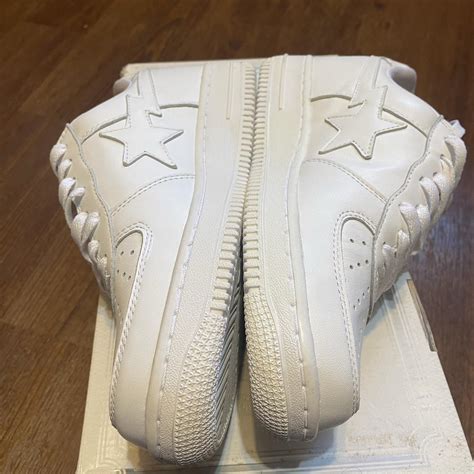 All white Bapestas from 2008 for sale! Size 8.5 DS.... - Depop