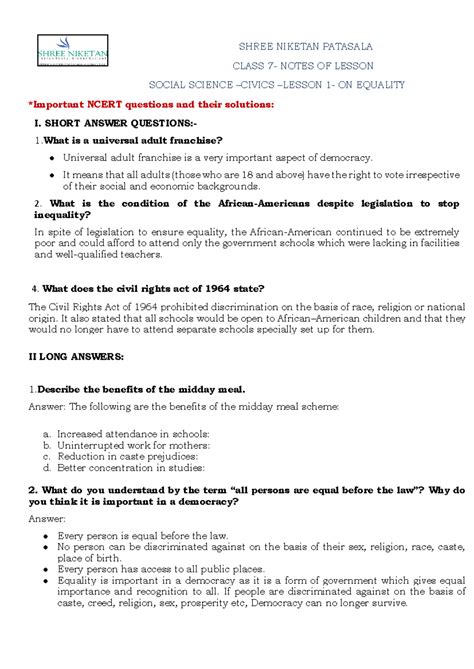 Reviewed Gr7 CN CIV-Ls 1- ON Equality -1 - SHREE NIKETAN PATASALA CLASS ...
