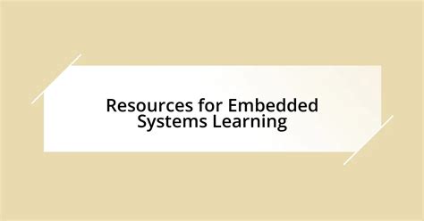 Embedded Systems Learning 的图像结果