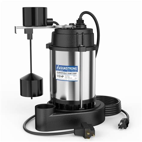 Aquastrong1 2 Hp Sump Pump Submersible 3830 Gph Stainless Steel ...