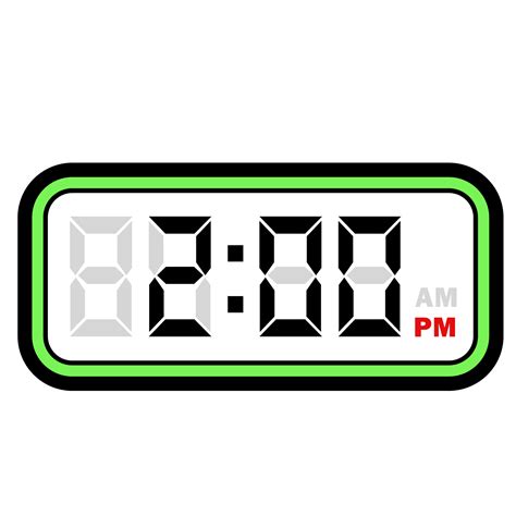 Digital Clock Time at 2.00 PM, Digital Clock 12 Hour Format 32048616 PNG