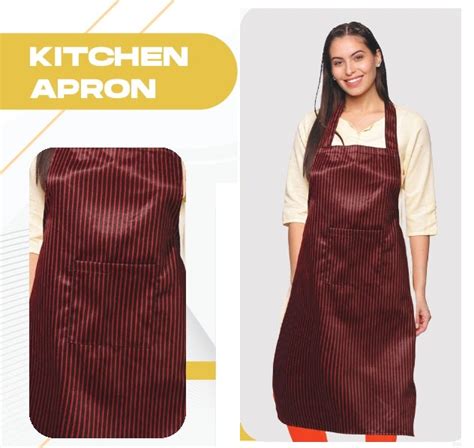 Kitchen Apron Full - Maroon Black Stripes – Uniformic Store