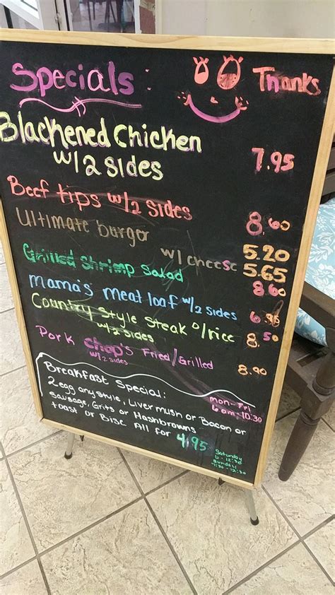 Menu at Steele Creek Cafe, Charlotte