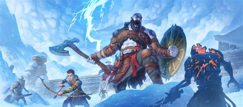 Kratos God of War Ragnarok Cartoon Art Wallpaper, HD Games 4K Wallpapers, Images and Background ...