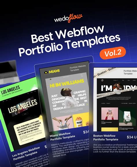 Best Webflow Portfolio Templates—Showcase #2 | Wedoflow