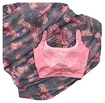 Buy GoSriKi Women's Premium Georgette Floral Digital Printed Full ...